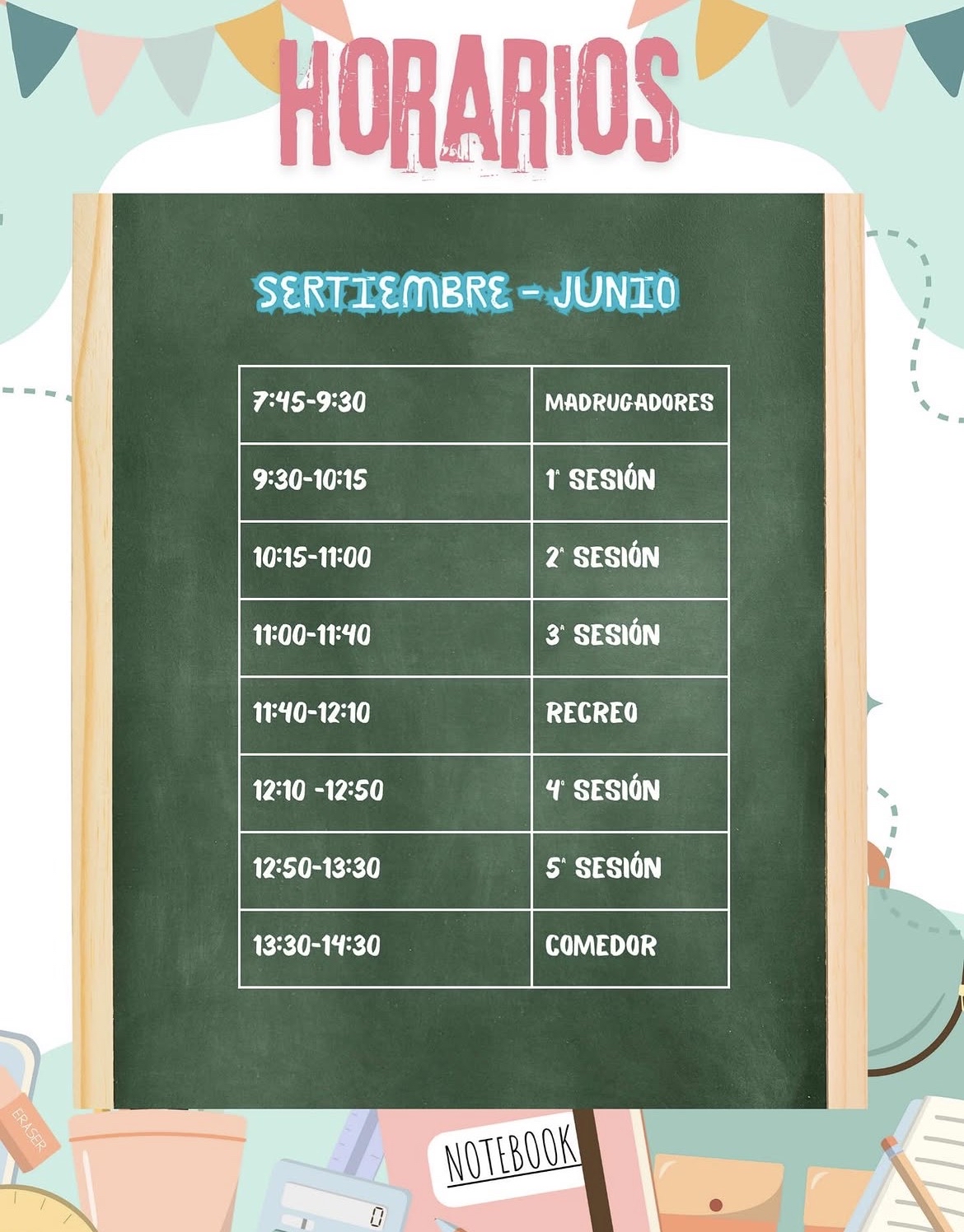 horario junio bueno
